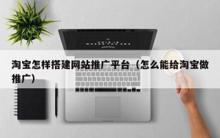 文昌淘宝怎样搭建网站推广平台（怎么能给淘宝做推广）