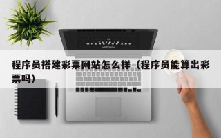 文昌程序员搭建彩票网站怎么样（程序员能算出彩票吗）